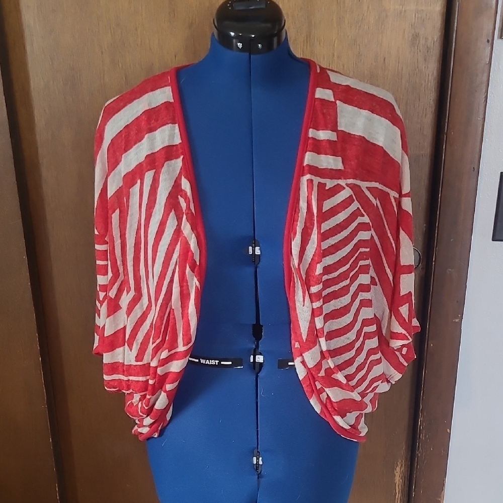 Red and White Striped Women's Sweater